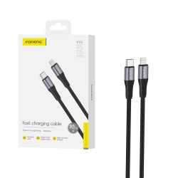 Cabo Foneng X112 Tipo-C para Lightning PD27W 1m Preto